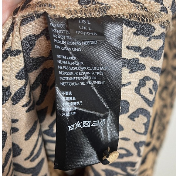Anthropologie  Animal Print Midi Dress Short Sleeves‎  Women's Large - Picture 8 of 10